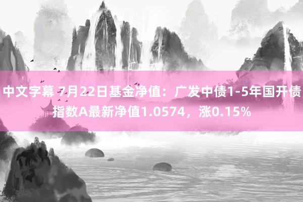 中文字幕 7月22日基金净值：广发中债1-5年国开债指数A最新净值1.0574，涨0.15%