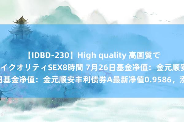 【IDBD-230】High quality 高画質で魅せます！究極のIP女優ハイクオリティSEX8時間 7月26日基金净值：金元顺安丰利债券A最新净值0.9586，涨0.2%