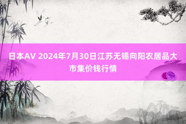 日本AV 2024年7月30日江苏无锡向阳农居品大市集价钱行情