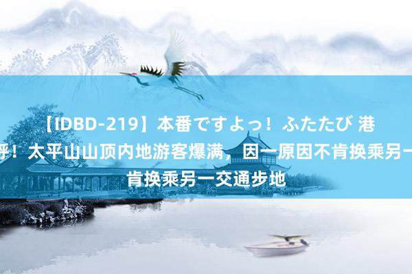 【IDBD-219】本番ですよっ！ふたたび 港东谈主惊呼！太平山山顶内地游客爆满，因一原因不肯换乘另一交通步地