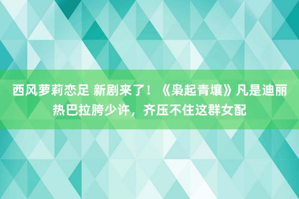 西风萝莉恋足 新剧来了！《枭起青壤》凡是迪丽热巴拉胯少许，齐压不住这群女配