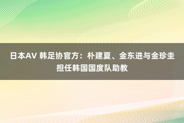 日本AV 韩足协官方：朴建夏、金东进与金珍圭担任韩国国度队助教