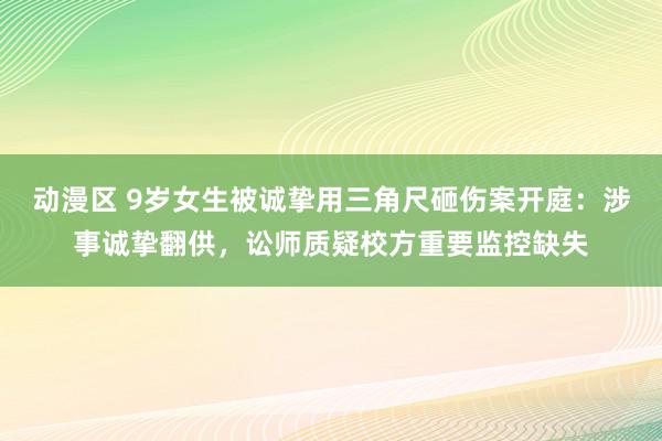 动漫区 9岁女生被诚挚用三角尺砸伤案开庭：涉事诚挚翻供，讼师质疑校方重要监控缺失