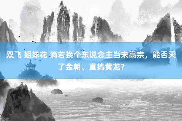 双飞 姐妹花 淌若换个东说念主当宋高宗，能否灭了金朝、直捣黄龙？