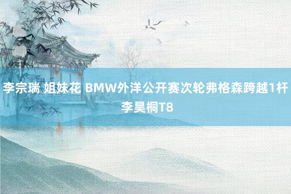 李宗瑞 姐妹花 BMW外洋公开赛次轮弗格森跨越1杆 李昊桐T8