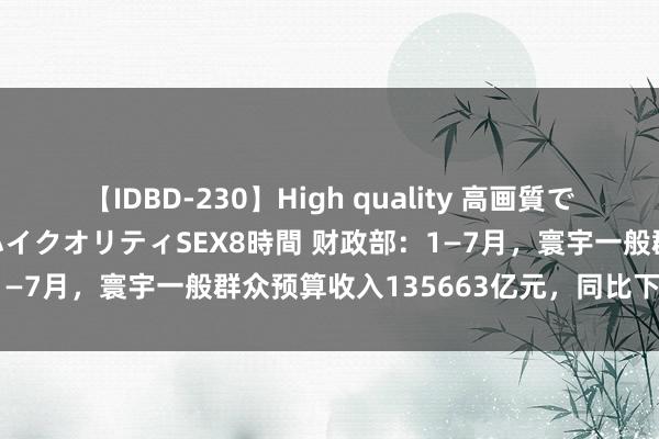 【IDBD-230】High quality 高画質で魅せます！究極のIP女優ハイクオリティSEX8時間 财政部：1—7月，寰宇一般群众预算收入135663亿元，同比下落2.6%