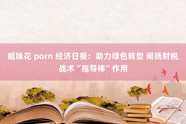 姐妹花 porn 经济日报：助力绿色转型 阐扬财税战术“指导棒”作用