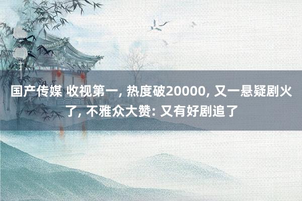 国产传媒 收视第一, 热度破20000, 又一悬疑剧火了, 不雅众大赞: 又有好剧追了